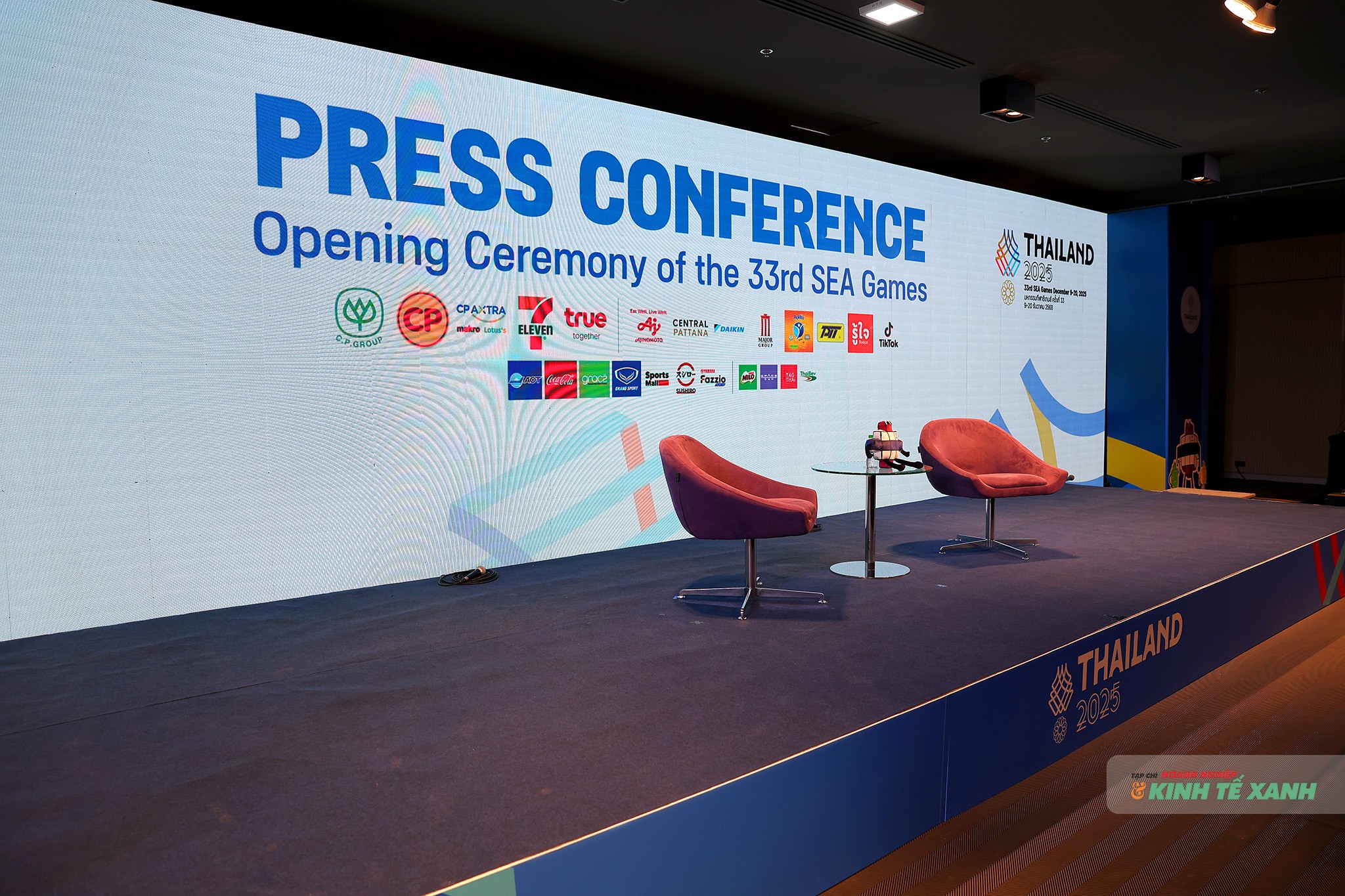 Khung cảnh khu vực họp báo tại Trung tâm báo chí MPC tại SEA Games 33
