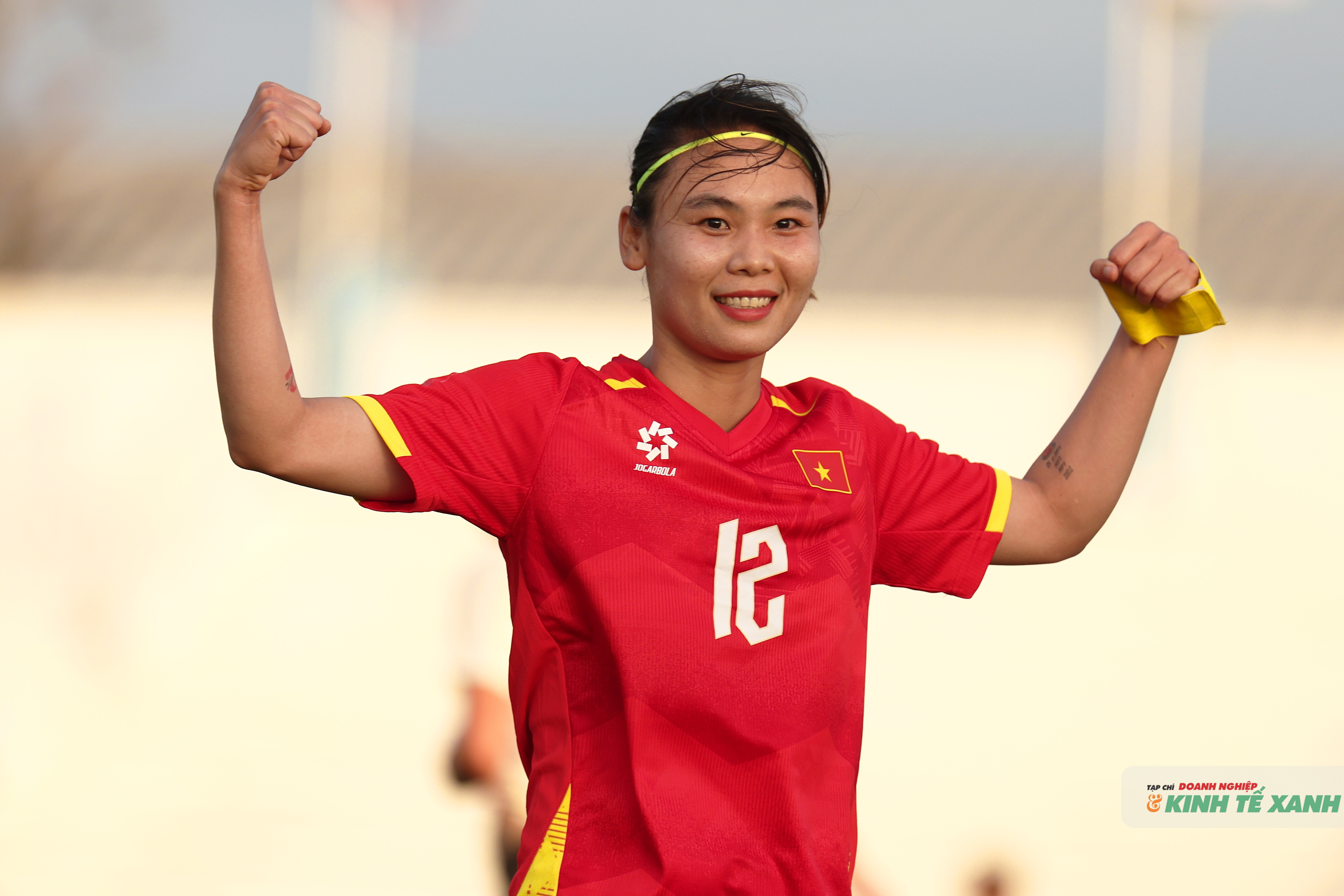 Màn ăn mừng cảm xúc của Hải Yến.