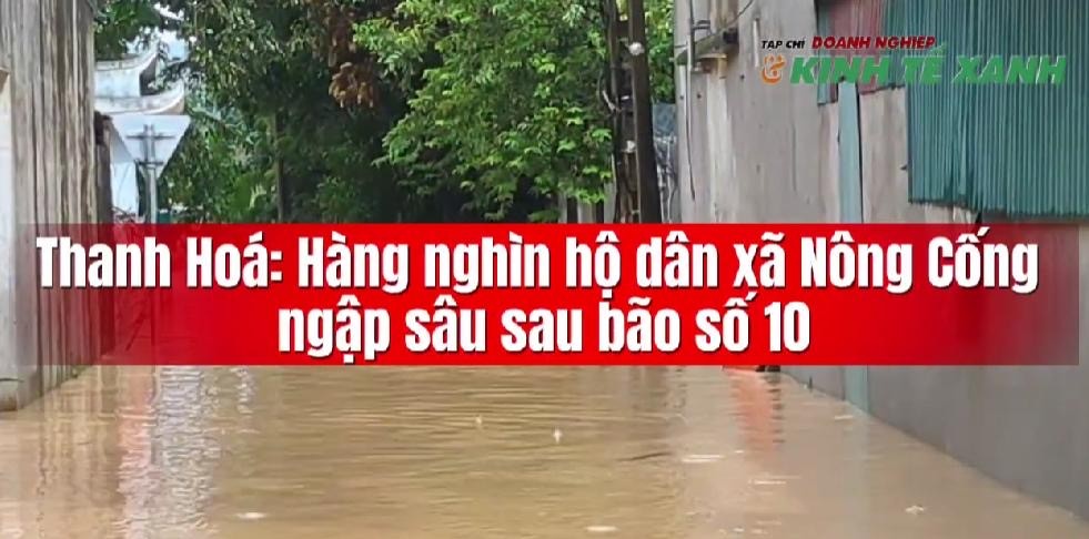 [Video] Thanh Hóa: Hàng nghìn hộ dân xã Nông Cống ngập sâu sau bão số 10